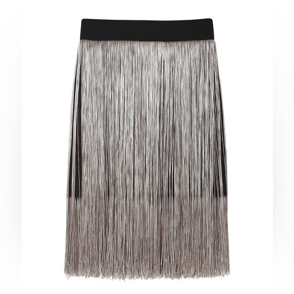 Tanya Taylor fringe sequin midi skirt - Picture 1 of 4